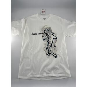 Del Sol Shirt Adult Medium White Short Sleeve Color Changing Florida Shark New